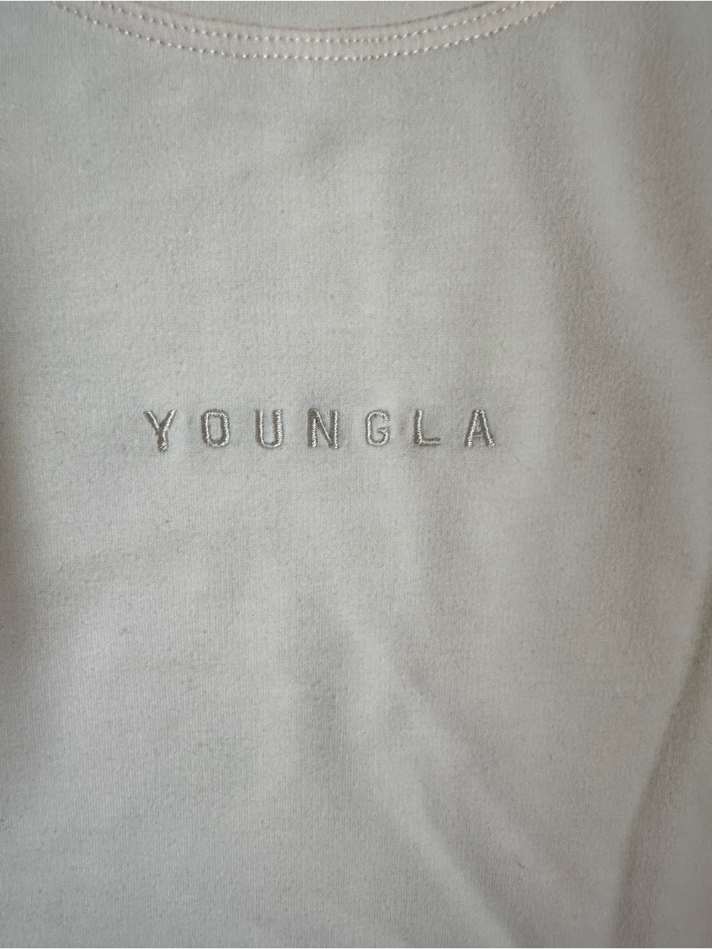 YoungLA Sleeveless Crewneck Top in Light Cream - Picture 3 of 4